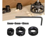 Drill Stop Collar Set 6mm 8mm 10mm HSS Depth Limit for Ring for Woodworking Drill Bits with Wrench
