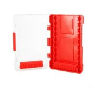Drill Storage Box Made of Hard Plastic Compatible Only with For Hex Shank Drill Bits Supports Methodical Tool Inventory and Routine Maintenance Setup (Large red)