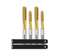 Drill Tap Bit Set, TAP Coating Left Hand Straight Fluted Hand Tap M2 -M12 Machine Screw Thread Taps