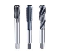 Drill Tap,Metric Plug Taps, CNC Carbide Spiral Straight Flute Fluteless Machine Thread Forming Coated Hardness M2-M6 Metal Tool 1PCS(Spiral Flutebk2055,M2.5x0.45)
