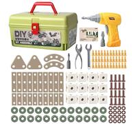 Drill Toy,Construction Toys with Drill | Realistic Toolbox Set | for Kids Boys Girls Toddler Construction Christmas Birthday Workshop Table