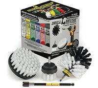 Drillbrush Car Washing And Detailing Power Brush Kit With Long-Reach Removable Extension. Auto Care Set Includes Three Different Size, Replaceable