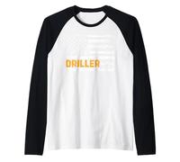 Driller USA Flag Raglan Baseball Tee