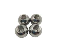 Drilling Ball 1Pc M3 M4 Thread Half Hole Stainless Steel Dia 5 6 7 8 9 10~60mm Drilling Balls Female Blind Smooth Ball Bead(12.7mmxM4)