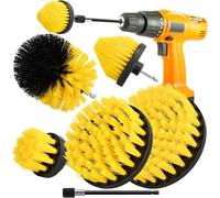 Drilling Brush Attachment Set,Scrubber, Cleaning Kit,Drill Scrub Brush for Cleaning Cars, Shower Tiles, Wheels, Carpet, Mortar, Upholstery(6pcs kit)