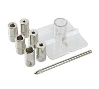 Drilling Guide for Woodworking with Hardened Steel Bushings in 6/8/10mm Sizes Providing Accurate and Controlled Drilling on Different Wood Surfaces (8PCS)