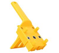 Drilling Locator Straight Hole Positioner Handheld Woodworking Tool for Precise Drilling on Plates and Edges ABS Plastic Blue Yellow 200mm (Yellow)