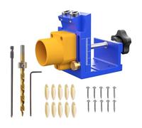 Drilling Positioner Set for Wood Joinery Includes Double Scale for Exact Hole Depth Controls Pocket Hole Jigs Aluminum Alloy Jigs
