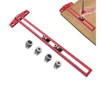 Drilling Positioning Ruler - Adjustable Aluminium Alloy T Square Cabinet Hole Drilling Template Hardware, Punch Locator Supplies, Silver Size Portable Clear Scale Cabinet Hardware Template 2026