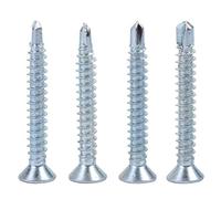 Drilling Tail Screw Set Countersunk Head Self-Drilling Self-Tapping Metal Screws Bolts 50pcs M4.2 for Sheet Metal Fixing(M4.2x38(50PCS)) Screws