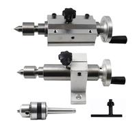 Drilling Tailstock Live Center Silver Metal with Claw for Mini Lathe Machine Revolving Centre DIY Accessories Woodworking Tool(ALL1)
