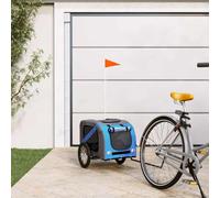 Drillkyn Bicycle Trailer Dog Black Oxford Fabric with Iron Frame, Foldable and Foldable, 133.5 x 69 x 73 cm, Max. Load Capacity, Breathable with Mesh, Ideal for Trips, Park