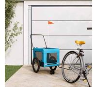 Drillkyn Bicycle Trailer Dog Red Black Oxford Fabric and Iron Robust Foldable with Breathable Mesh for Safe Transport and Comfortable Trip in the Park or Holiday