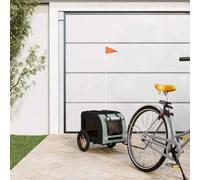 Drillkyn Bicycle Trailer for Pets Red and Grey x x x Foldable Breathable with Strap and Brake Ideal for Outdoor Park Travel Walking Safe Transport Trolley