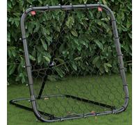 Drillkyn Football Rebounder Made of Powder-Coated Steel, Adjustable 84 x 73 x 60-80 cm, Robust Polyester Net, Includes Ground Anchor, Ideal for Training in the Garden, Club, School