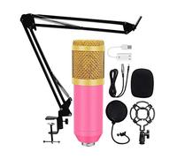 DRINGP QZH Karaoke Microphone Kits Professional Condenser Microphone Bundle Pop Filter Mikrofon for Computer Laptop Studio Recording