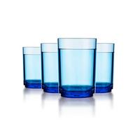 Drinique ELT-PT-BLU-4 Elite Pint Unbreakable Tritan Beer Glasses, 16 Fluid_Ounces, Blue
