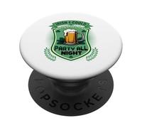 Drink All Day Party All Night St Patrick's Day Irish Wit PopSockets Adhesive PopGrip