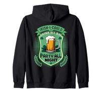 Drink All Day Party All Night St Patrick's Day Irish Wit Zip Hoodie