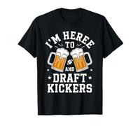 Drink and Draft Kickers Fantasy Football Design Party T-Shirt