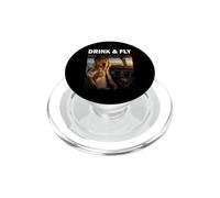 Drink and Fly Golden Retriever Pilot Funny Dog PopSockets PopGrip for MagSafe