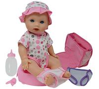 Drink and Wet Potty Training Baby Doll posable Dolls with Pacifier, Bottle, and Diapers - Helps Toilet Training for Kids (caucasian)