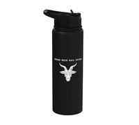 Drink Beer Hail Satan Baphomet - Minimalist Pentagram Satan Stainless Steel Insulated Water Bottle