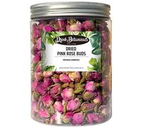 Drink Botanicals Ireland Edible Dried Pink Rose Buds 300+ Servings | | 100% Natural | Non-GMO | Dry Rose For Soap Making & Tea, Cocktail Garnishes Flowers, Decorations, Confetti | 140 Grams, 4.9 oz