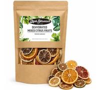 Drink Botanicals Ireland Mixed Dehydrated Citrus Fruits | 40+ Slices | Dried Orange, Lime, Lemon, Grapefruit Slices | 100% Natural | For Cocktail Garnishing, Wreath, Cakes | 3.52 oz,100G | Kraft Pouch