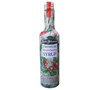 Drink Botanicals Ireland Premium Strawberry Syrup Made from the Juice & Pulp of Strawberries 30 Servings 500ML (Glass Bottle) For Cocktails, Mocktails, Desserts, Homemade Drinks & Lemonades