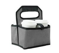 Drink Carrier for Delivery - 20x15x23cm Insulated Foldable Coffee Cup Holder, Portable Folding Beverage Bag for Travel | Daily Commuting Outdoor Activities Parties Yards Porches Gardens Hiking Camping