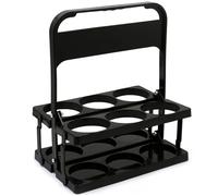 Drink Carrier With Handle, Cup Carriers For Drinks, Foldable Plastic Cup Holder, Reusable Holder Carrier with Handle, (Black), 6-Pack Beer Bottle Drink with