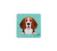 Drink Ceramic Square Coaster With Cork Bottom Match Your Pet Cute Animal Design Gift (Beagle)