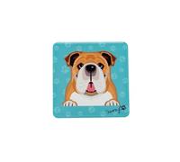 Drink Ceramic Square Coaster With Cork Bottom Match Your Pet Cute Animal Design Gift (Bulldog)
