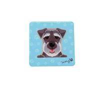 Drink Ceramic Square Coaster With Cork Bottom Match Your Pet Cute Animal Design Gift (Schnauzer)