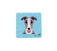 Drink Ceramic Square Coaster With Cork Bottom Match Your Pet Cute Animal Design Gift (Whippet)