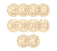Drink Coasters | 10 Piece Wooden Place Mat Tabletop,Geometric Pattern Non-slip Table Mat - for Tea, Home, Kitchen, Dining, Desk, Living Room, Bar, Housewarming, Birthday