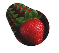 Drink Coasters Set of 4 Quick-Dry Leather Coaster Red Strawberry Coasters for Drinks Coffee Cup Mat Tabletop Protection Heat Resistant Coaster for Kitchen Bar Office Home Decor