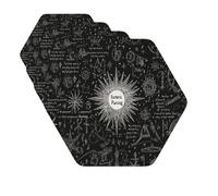 Drink Coasters Set of 4 Quick-Dry Leather Coaster Supernatural Inspiration Coasters for Drinks Coffee Cup Mat Tabletop Protection Heat Resistant Coaster for Kitchen Bar Office Home Decor