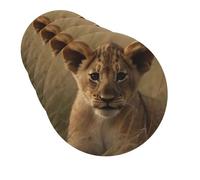 Drink Coasters Set of 4 Quick-Dry Leather Coaster The Waiting Lion Cub Coasters for Drinks Coffee Cup Mat Tabletop Protection Heat Resistant Coaster for Kitchen Bar Office Home Decor