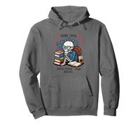Drink Coffee Avoid People Read Books Skeleton Pullover Hoodie
