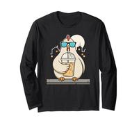 Drink Cold Brew Coffee with a Cool Hen in the Night City Long Sleeve T-Shirt
