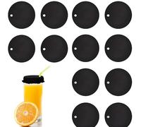 Drink Covers Anti Spike,12Pcs Anti Spike Drink Cover Scrunchie for Alcohol Protection with Straw Hole Anti Drug Spike Drink Protection Bottle Cap for Girls Women Bar Club Party