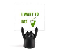 Drink Desire Life Art Deco Fashion Memo Holder Cartoon Black Cat Stand Decoration