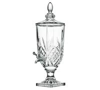 Drink Dispenser 2L/3L/5L Glass Cold Jug Juice Drink Pot with Faucet Glass Wine Bottle High-temperature Beverage Can Water Bottle Easy Dispensing (E 3L)