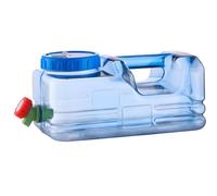 Drink Dispenser Canister, Flat Profile Storage Vessel, Built-in Tap, Large Opening, Easy Carry Grip, 5.5L Supply Holder for Campsite Kitchen Cleanup Travel Camp Water Container Portable Dispenser Tap