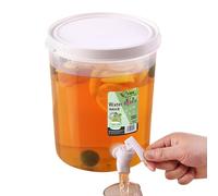 Drink Dispenser - Cooling Beverage Kettle with Spigot, Cylindrical Water Bottle, Hot Weather Liquid Server, Lemonade Ice Tea Soda, Pitcher Container, Home Party Picnic Accessory