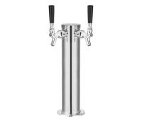 Drink Dispenser Kitchen Dual Faucet Draft Beer Tower Dispenser Polished Stainless Steel Liquor Dispenser