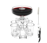 Drink Dispenser with 6 Shot Glasses and Holder Set, Shot Glass Dispenser Drink Dispenser Carrier Liquor Dispenser Drinking Tool Fun Bar Accessories Home Gifts
