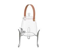 Drink Dispenser with Faucet with Stand Sealed for Refrigerator Lemonade Home, Clear, 3L